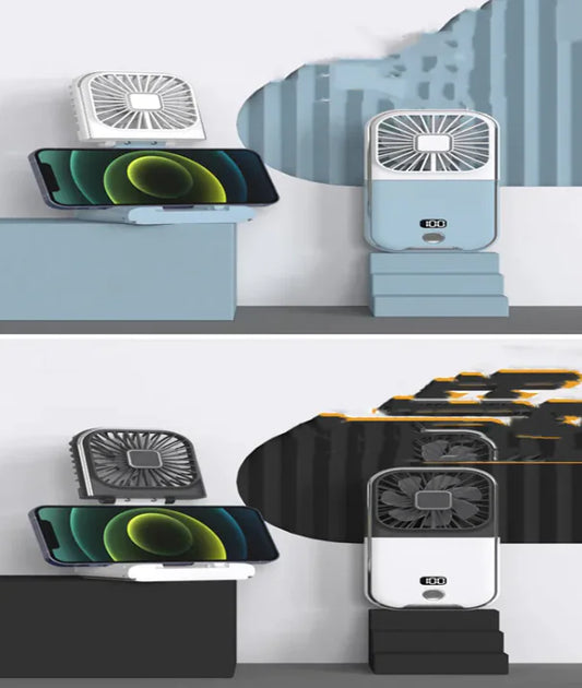 Compact Dual-Mode Cooling Fan, USB Rechargeable
