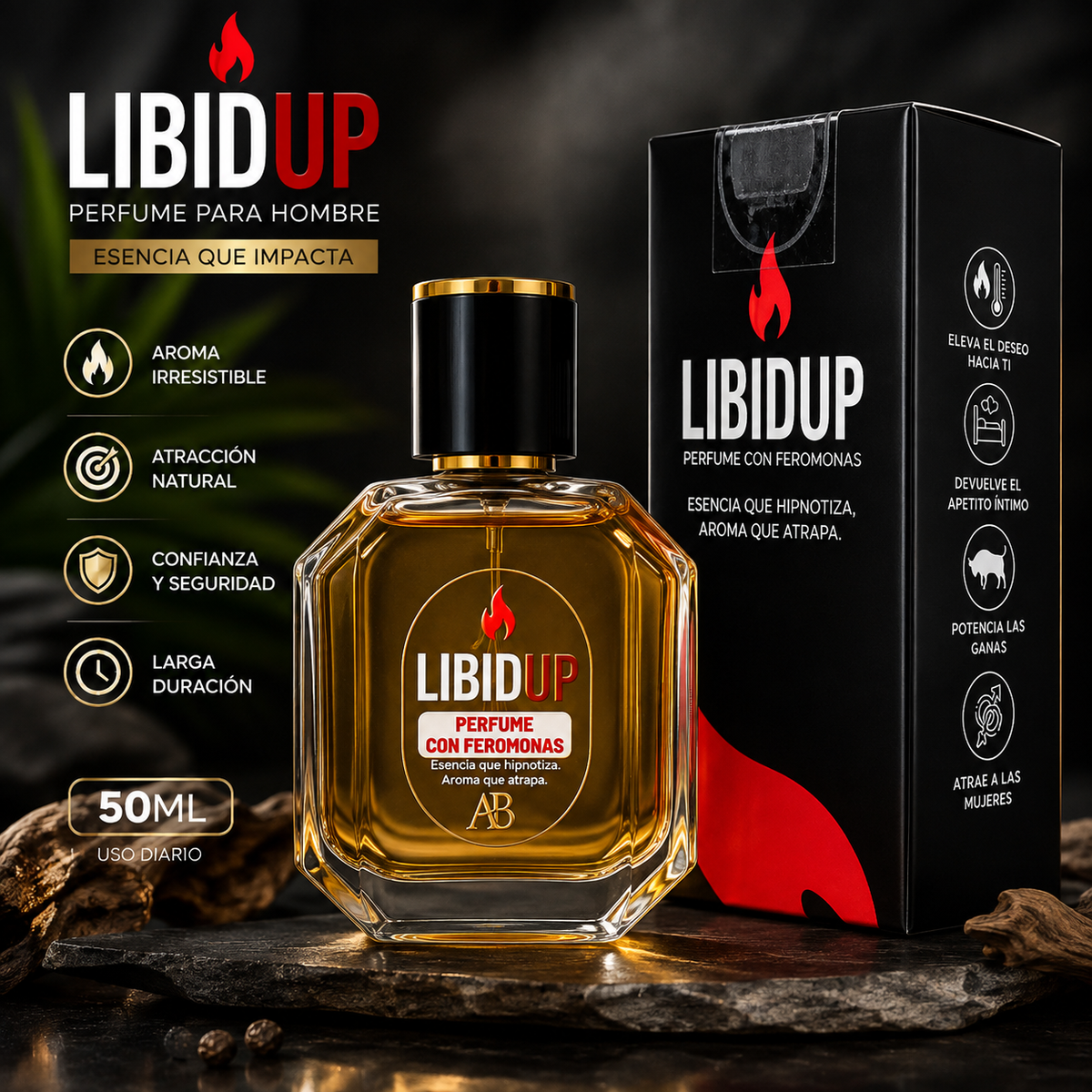 🔥 LIBIDUP HOMBRE — PERFUME CON FEROMONAS 50 ML